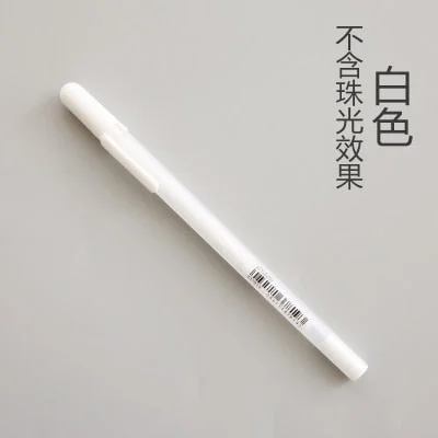 JIANWU 1pc japan sakura High light marke pen Black cardboard Metal pen The white line pens