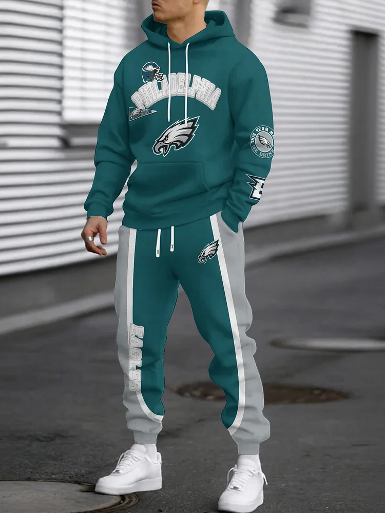 Philadelphia Eagles Hoodie & Pants 2 Pieces Set