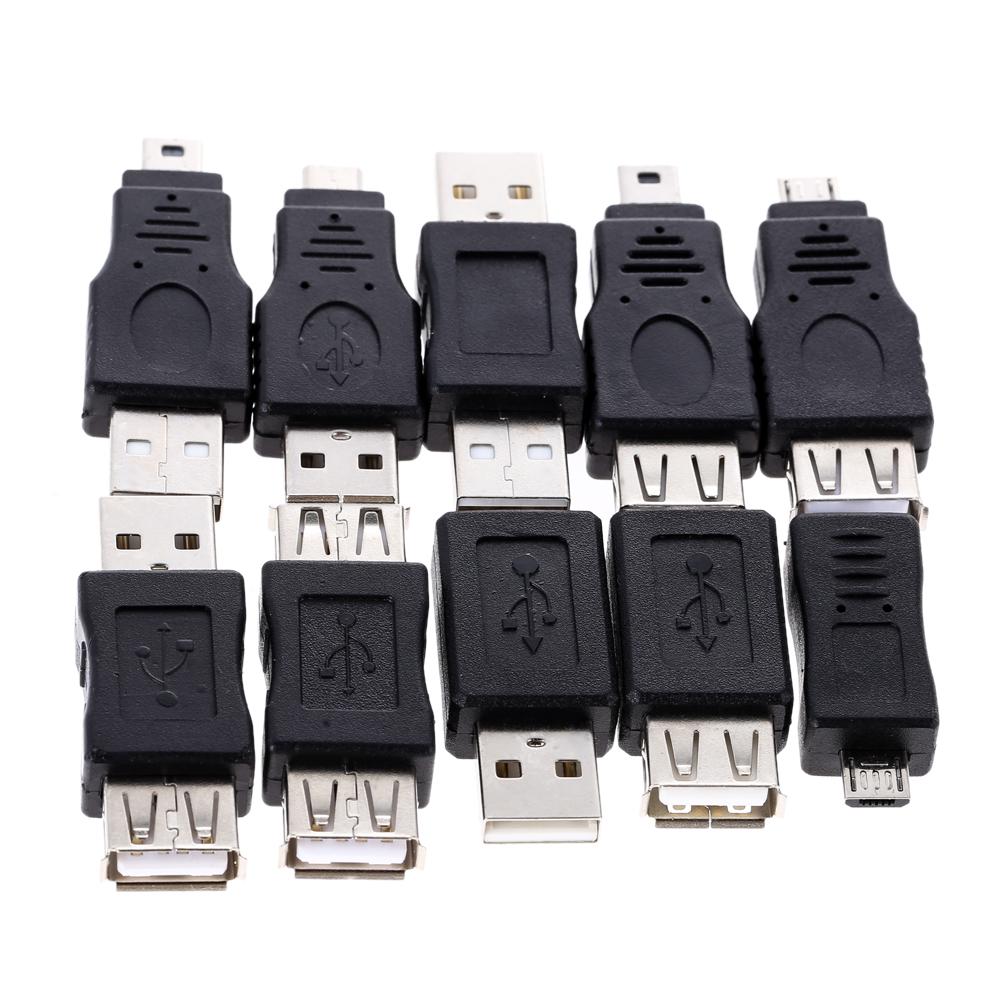 

10pcs OTG 5pin F/M Changer Adapter Converter USB Male to Female Micro USB, 501 Original