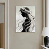 DIY Pearl Painting Veil Girl for Home Decor with Frame(30x40cm)