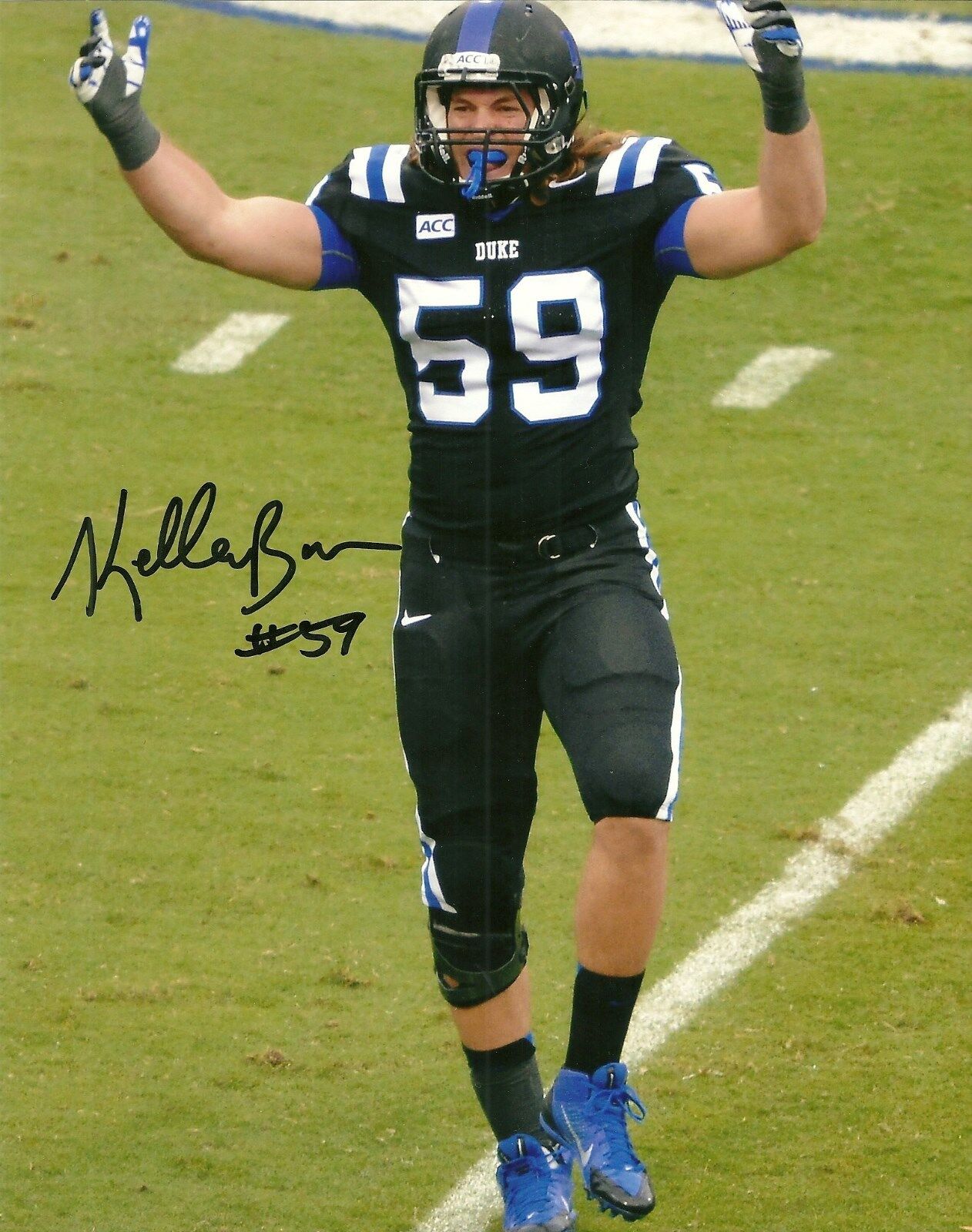 KELBY BROWN HAND SIGNED DUKE BLUE DEVILS 8X10 Photo Poster painting W/COA