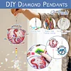 2pcs DIY Diamond Painting Seahorse Turtle Wind Chimes Crystal Window Suncatcher Craft Set Birthday Gifts Home Garden Decor