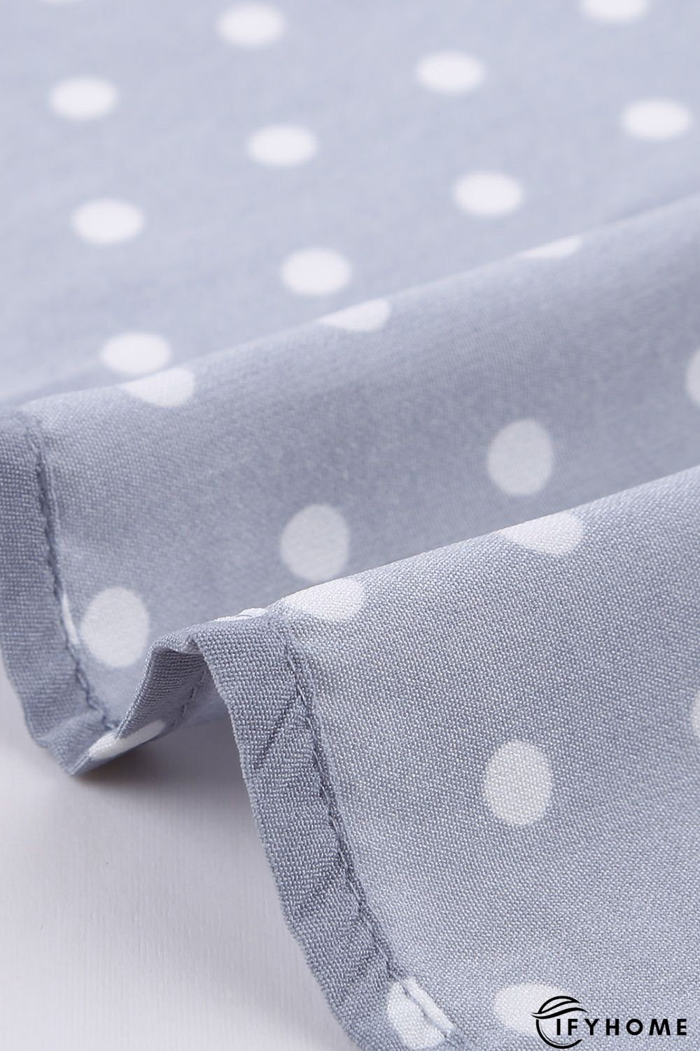 Polka Dot Shirt Collar Short Sleeve Mini Dress | IFYHOME