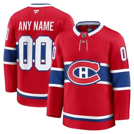Youth Montreal Canadiens Custom  Red Home Jersey