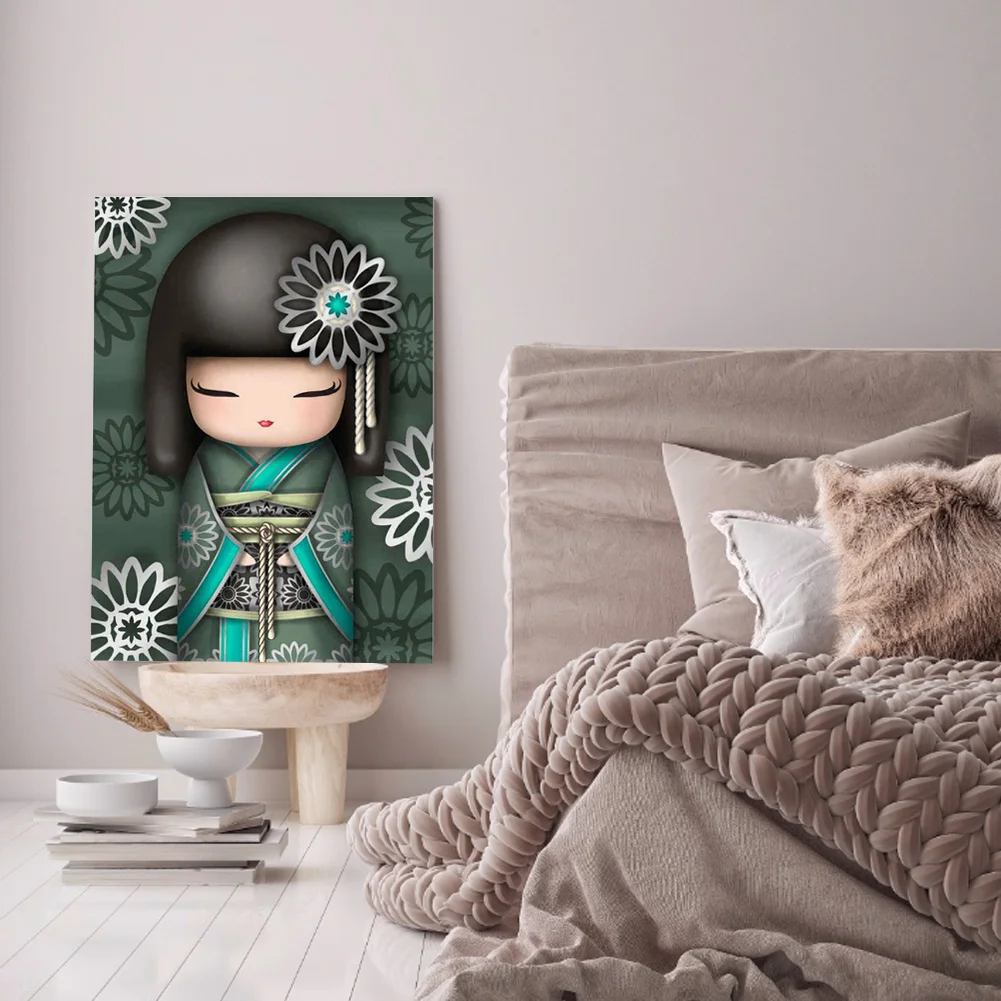Diamond Painting - Full Round Drill - Kokeshi Doll(30*40cm)