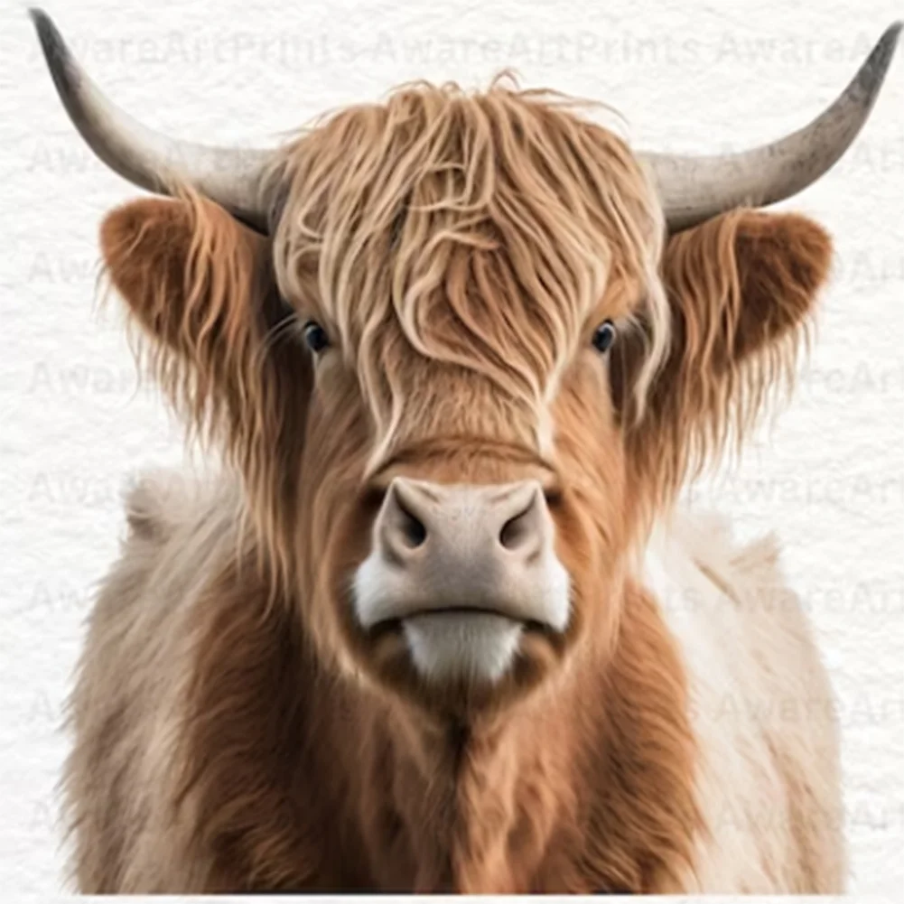 14CT Full Stamped Cross Stitch - Yak(Canvas|30*30CM)