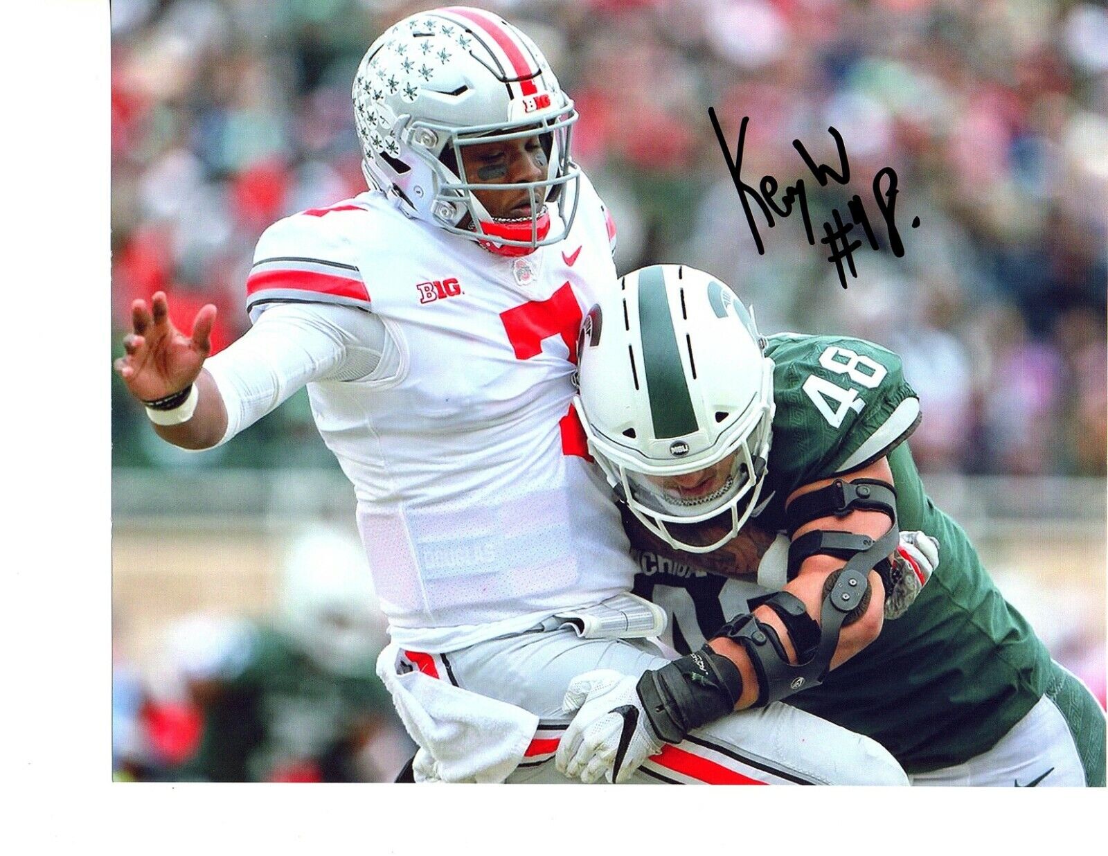 Kenny Willekes signed autographed 8x10 Photo Poster painting Michigan State Spartans football h