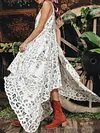 Irregular Clipping Hollow Sleeveless Maxi Dress