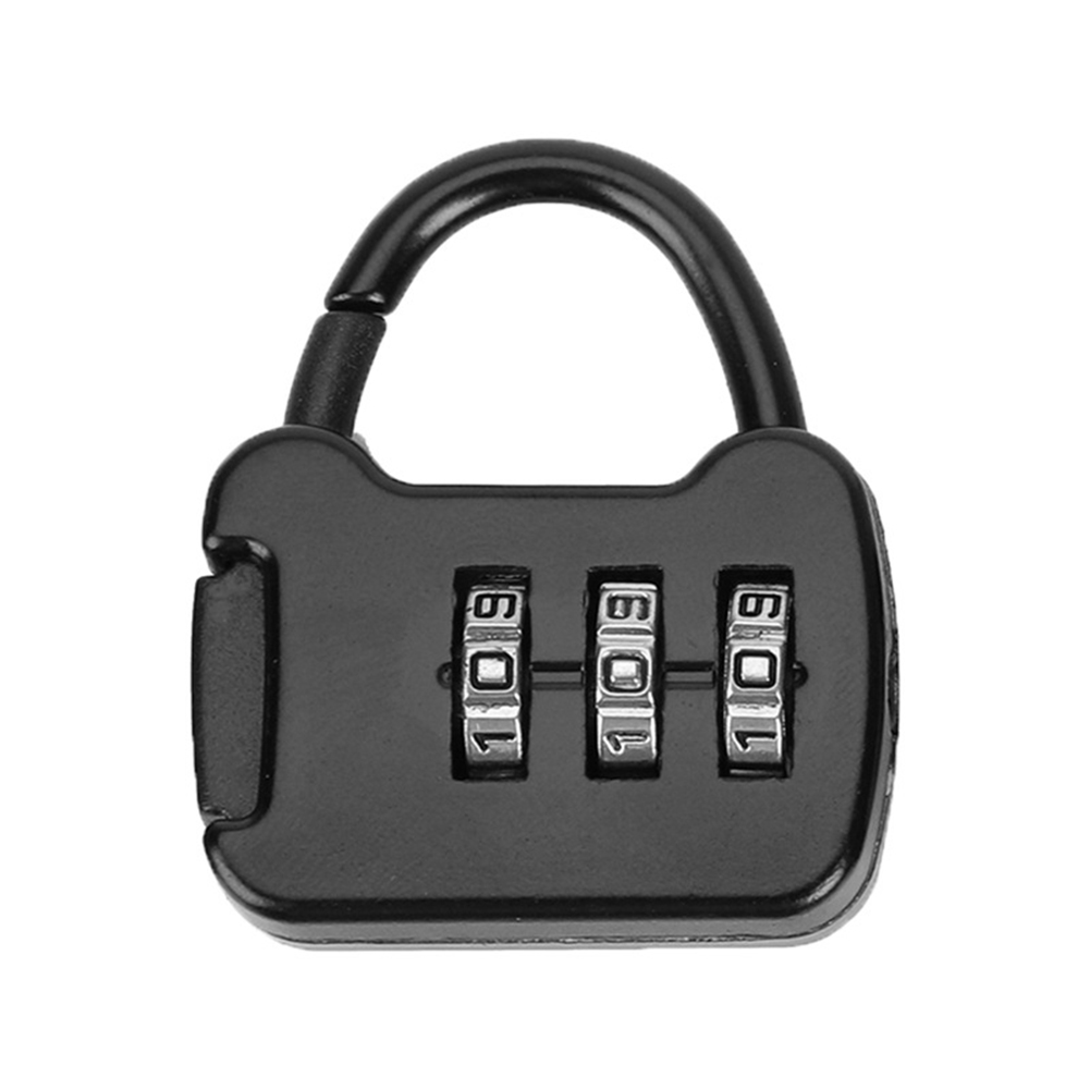 

Zinc 3 Digit Code Combination Password Lock Mini Carrying Luggage Case Lock, Black, 501 Original