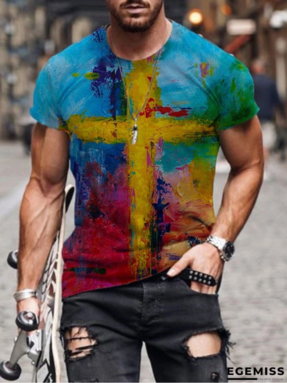 3D Printed T-shirt Short Sleeve New Trend Casual Men's Wear | EGEMISS