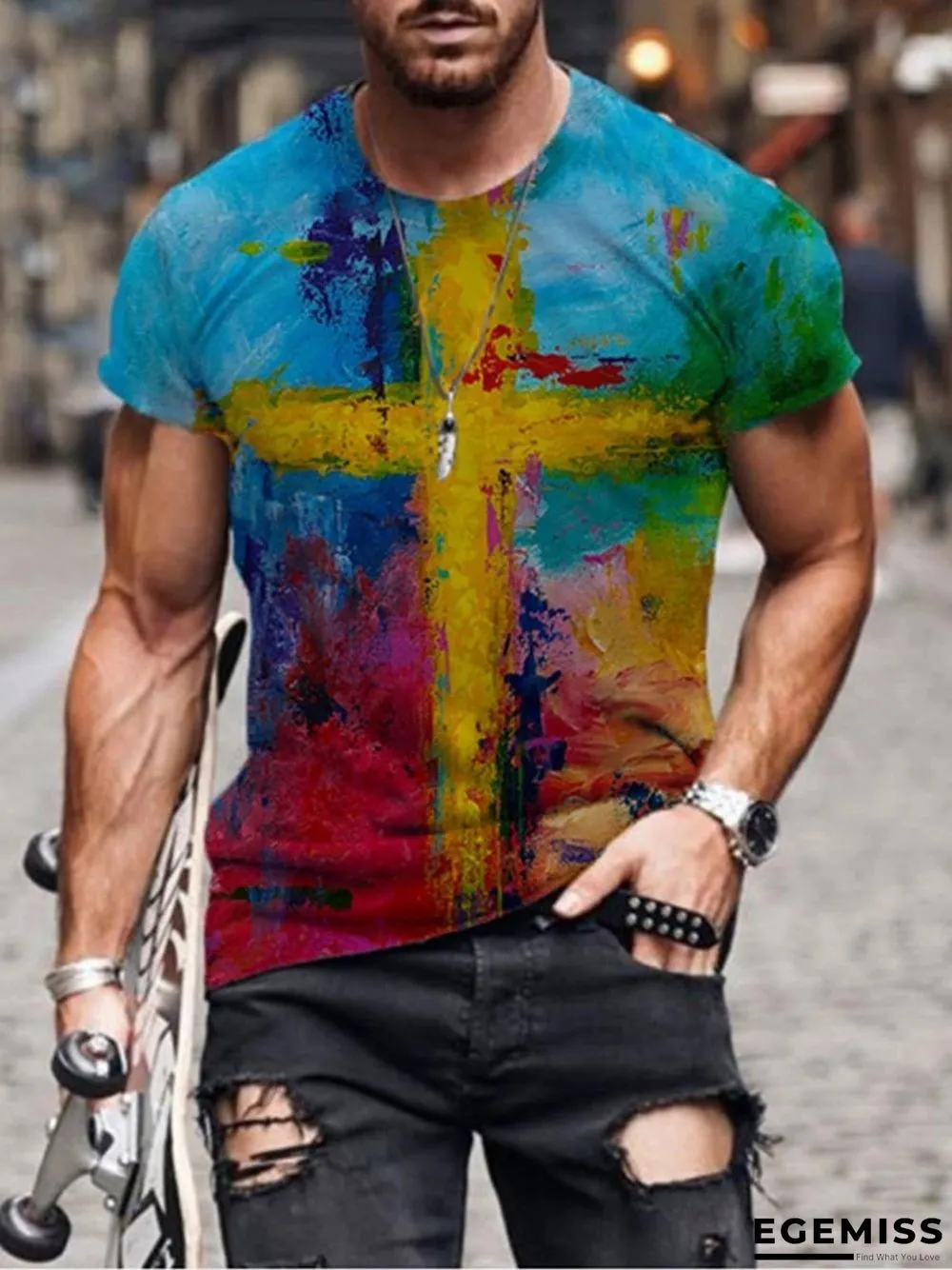 3D Printed T-shirt Short Sleeve New Trend Casual Men's Wear | EGEMISS