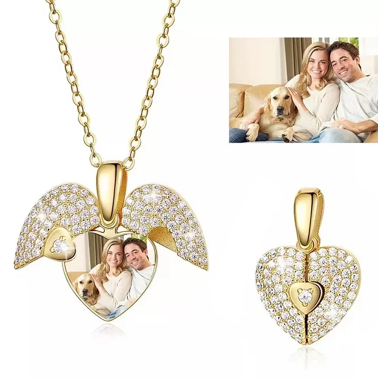 Custom Photo Necklace with Heart Locket Necklace
