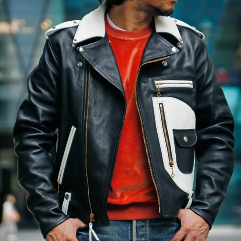 Two-tone Jacket From The Classic 50s J-24 Riders' Jacket