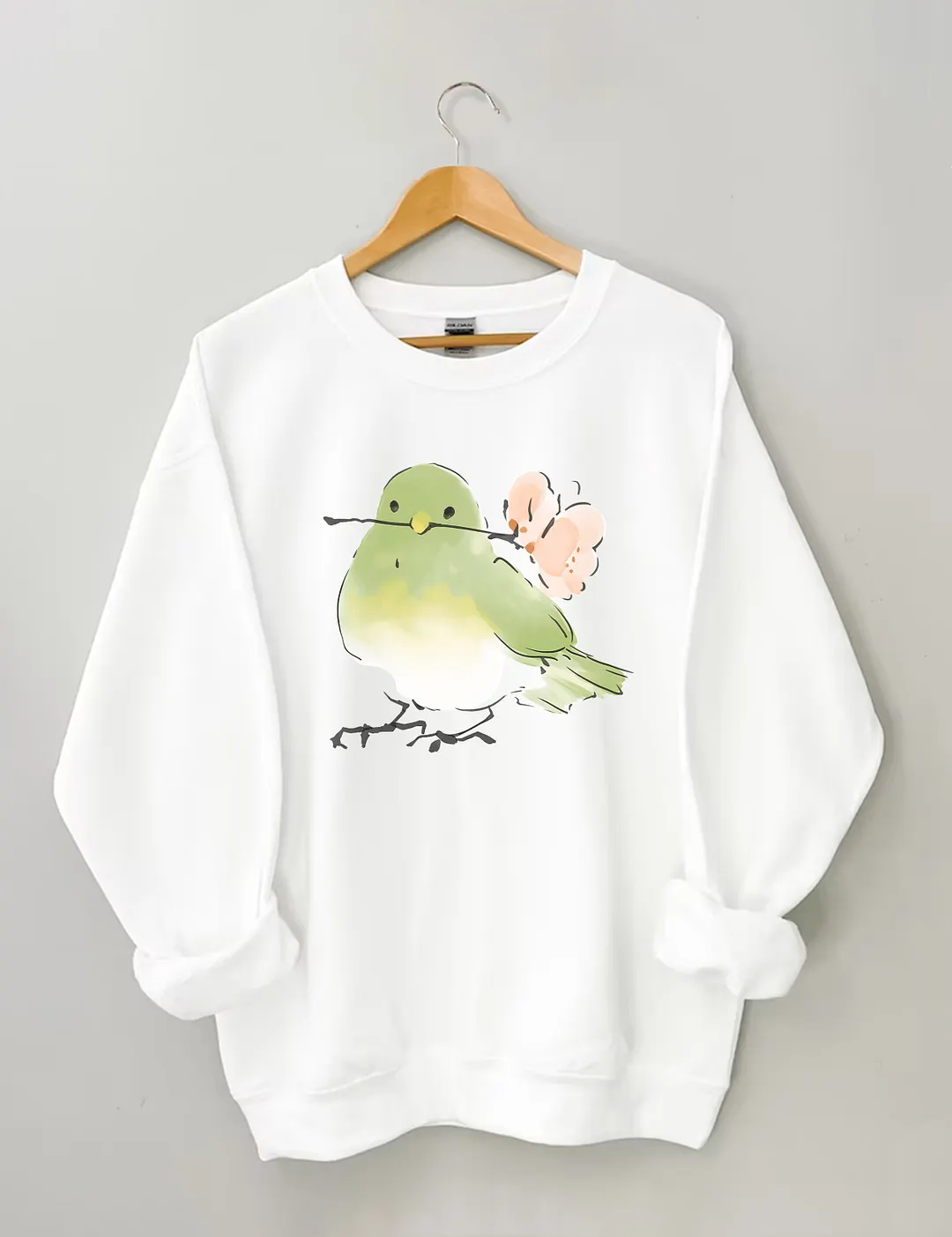 Cute Bird With Flower Nature Lover Sweatshirt