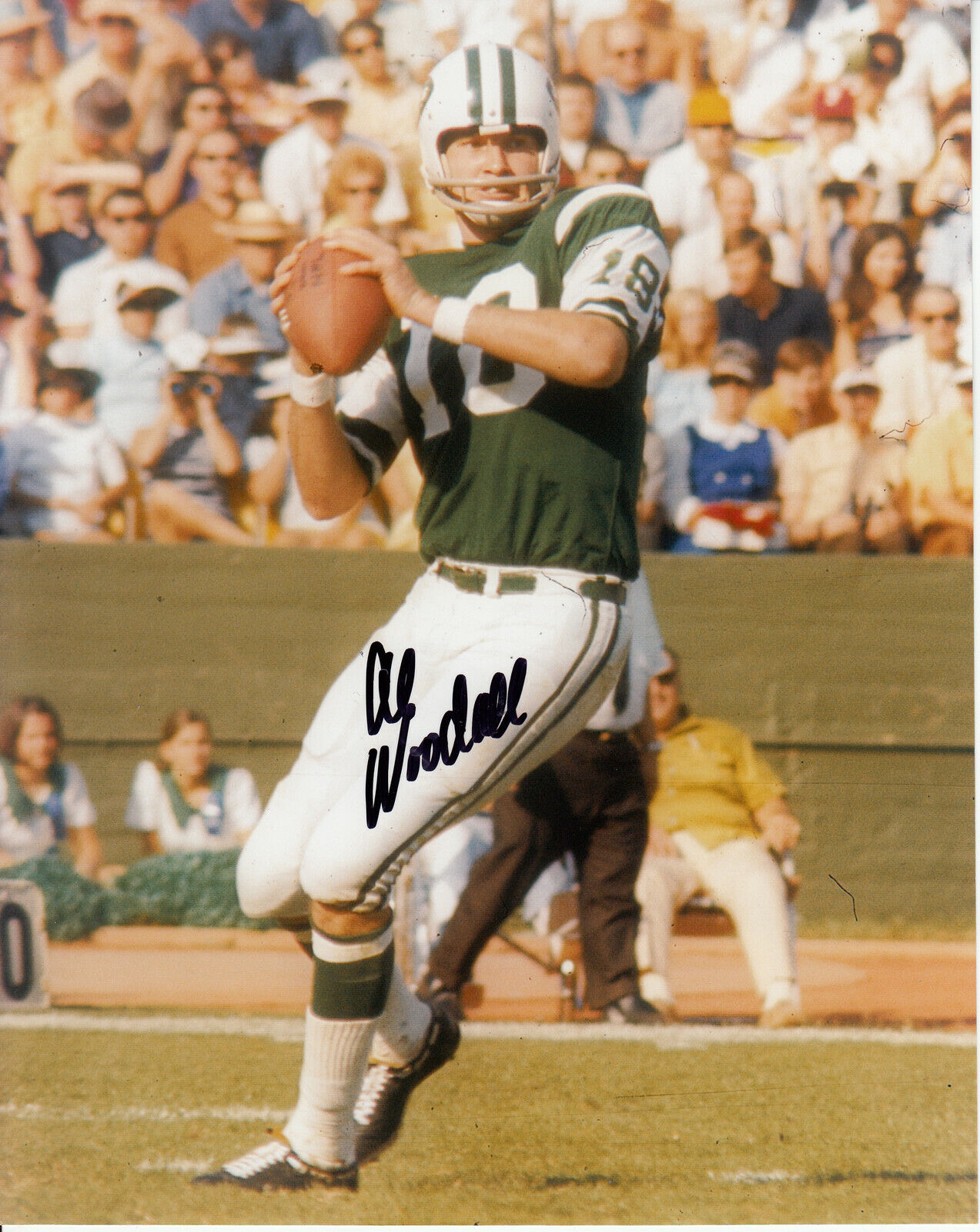 Al Woodall #1 Photo Poster painting 8x10 Signed w/ COA New York Jets 032419