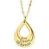 Ella Engraved DropShaped Family Necklace