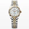 Lady's Rolex 31mm Datejust m278273-0028 Two Tone Yellow Gold on Jubilee with Mother-of-pearl Diamond-set Dial Super clone