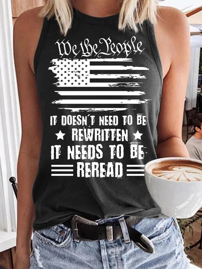We The People It Doesn't Need To Be Rewritten Print Women's Vest