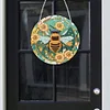 (US Local)DIY Acrylic Single Sided Diamond Painting Hanging Pendant Home Decor (Flower Bees )