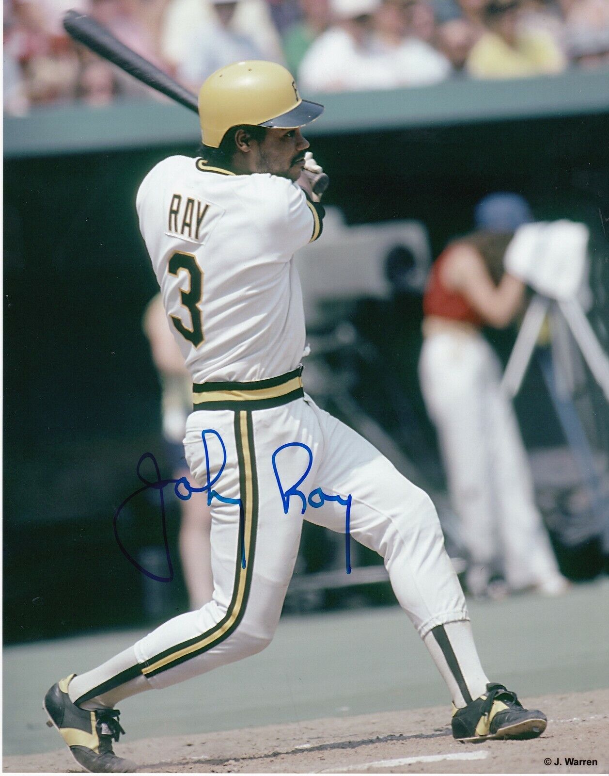 JOHNNY RAY PITTSBURGH PIRATES ACTION SIGNED 8x10