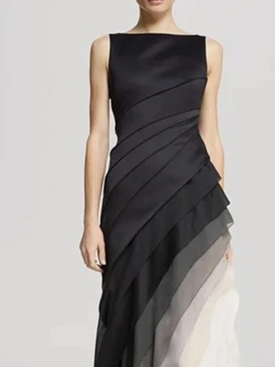 Dress Multilayer Heavy Work Dress High Waist Dress