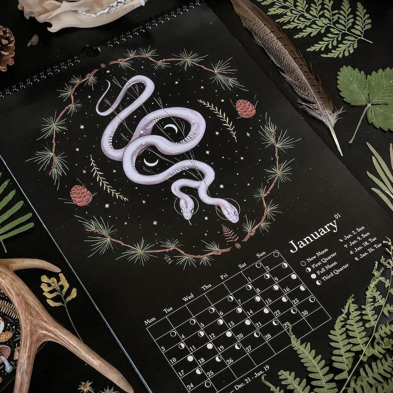 📅2024 Dark Forest Lunar Calendar New Year Gift🎁