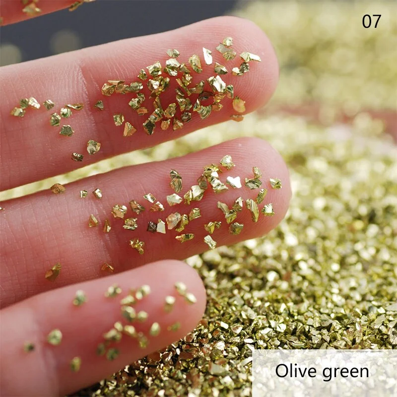 50G/bag of Nail Art Stone Jewelry DIY Electroplated Crystal Glass Irregular Crushed Stone Japanese Nail Art Decoration