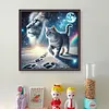 Cat And Lion-11CT Stamped Cross Stitch 40*40cm/15.75*15.75in