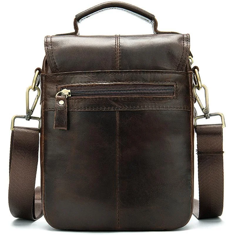 Men's Flap Type Shoulder Bag Retro Leather Crossbody Bag Handbag