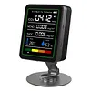 5 In 1 Formaldehyde Monitor with Holder Carbon Dioxide Detector USB Rechargeable TVOC Detector Temperature Humidity Home Air Quality Monitor