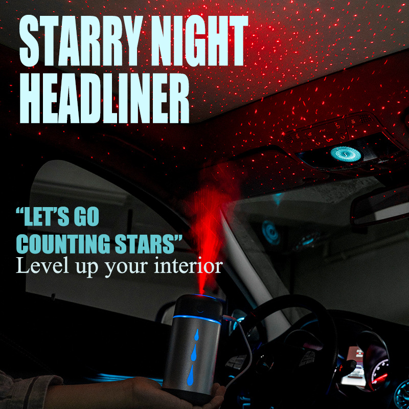 Starry Night 7-Colors Vehicle Lamp Aromatic Humidifier 