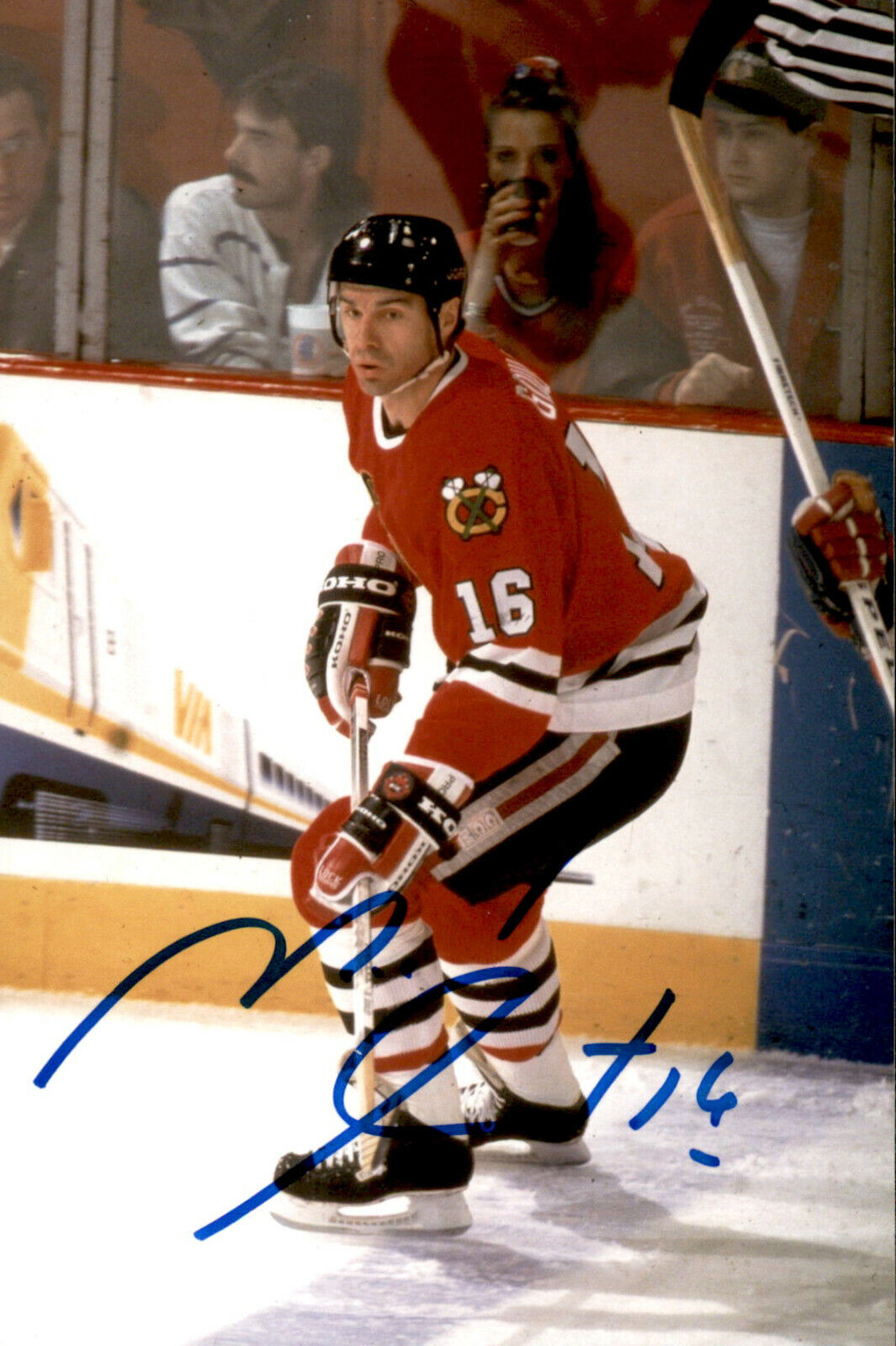 Michel Goulet SIGNED autographed 4x6 Photo Poster painting CHICAGO BLACKHAWKS #2