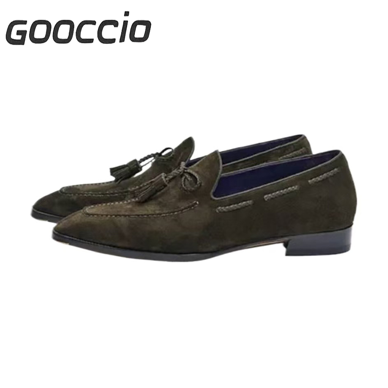 BT181 Suede Calf Skin Loafer Shoes For Men  GOOCCIO  