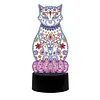 DIY Diamond Painting 7 Color Night Light Lamp Home Decoration Ornament Gift Kit(Cat)