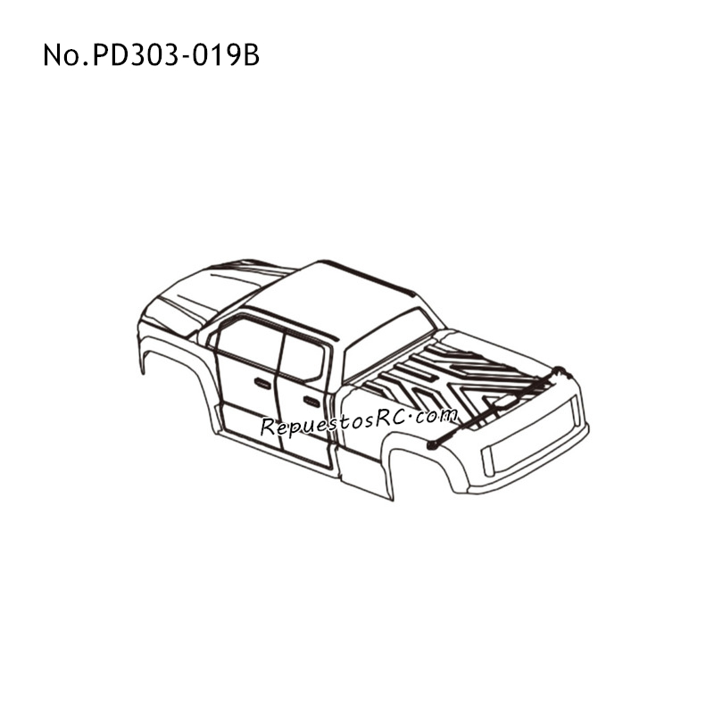 PD RACING TK16 Piezas para Coches RC Carrocer&iacute;a del Coche PD303-019B PD303-019G PD303-019R