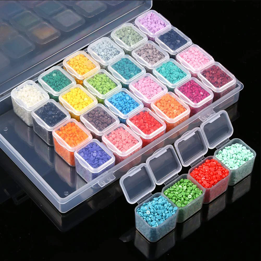 48 Slots Container Case Clear DIY Craft Storage for Embroidery Tools