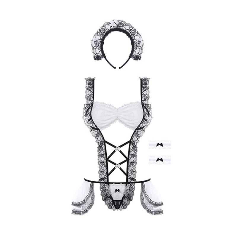 Japanese Maid Cosplay Sexy Costumes Perspective Lingerie Underwear Servant Classical Erotic Lace Outfit Sexy Dress For Women New