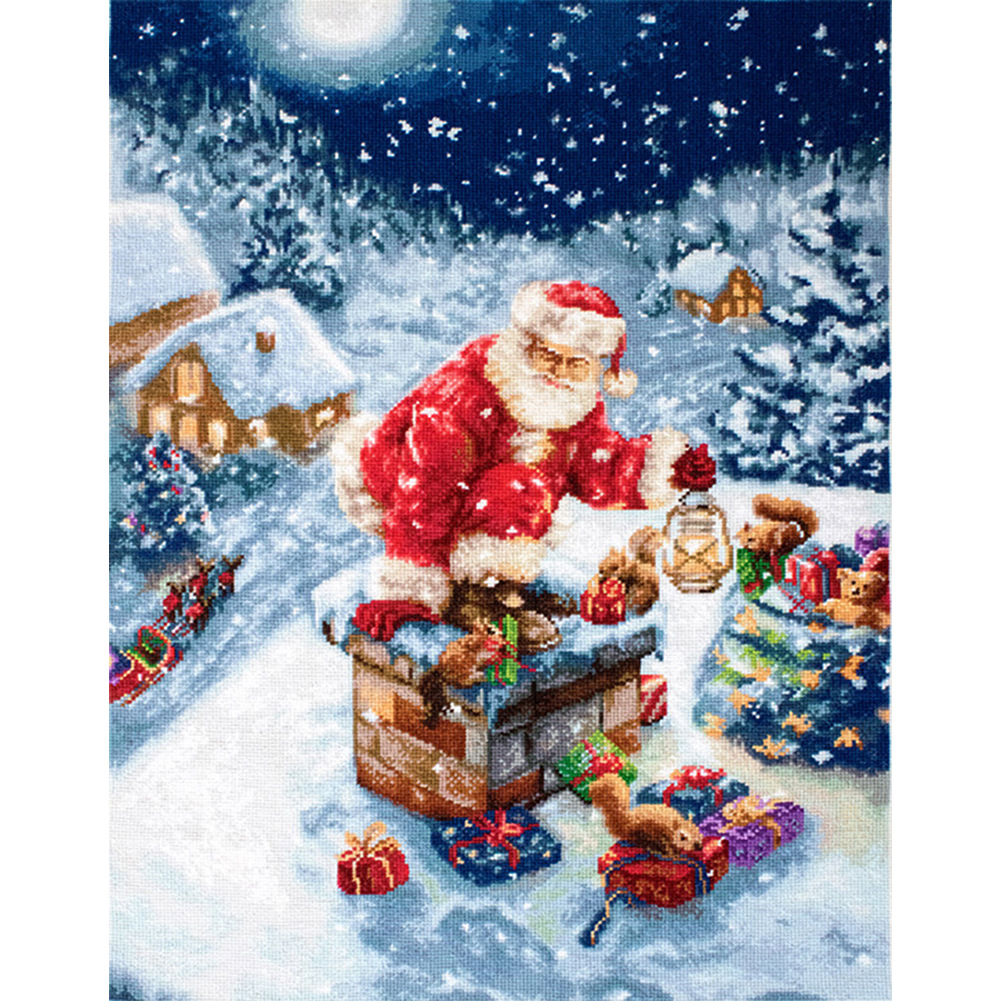 

Christmas - 11CT Stamped Cross Stitch - 40*50CM, 501 Original