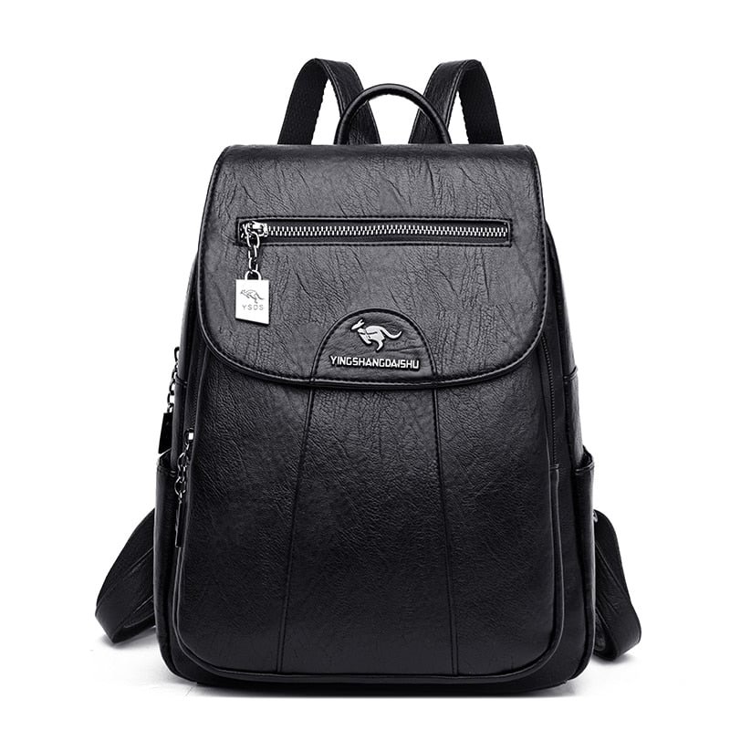 High Quality Leather Backpack Women Large Capacity Travel Backpack Fashion School Bags Mochila Shoulder Bags for Women 2021 New