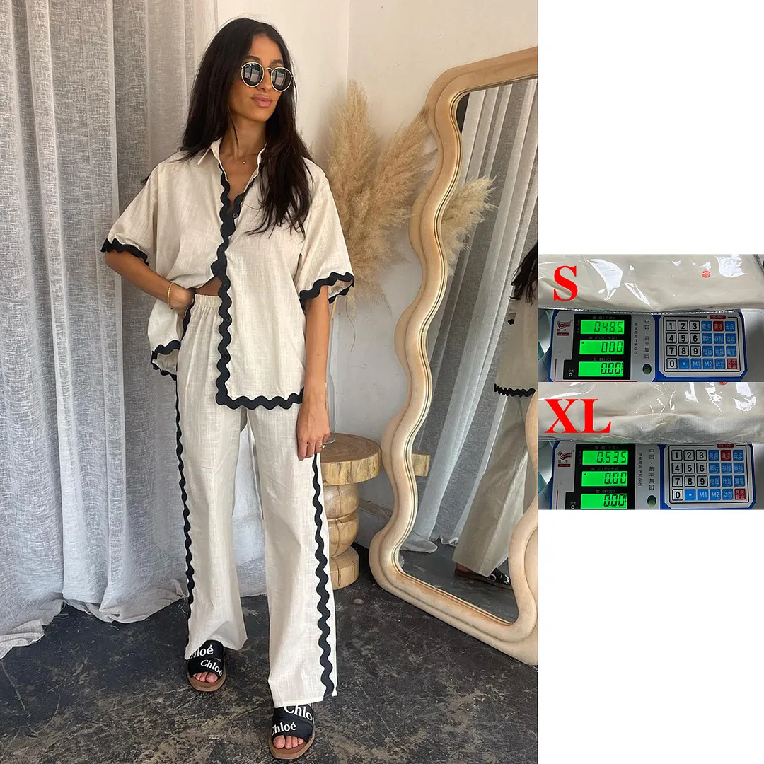 Brownm Brownm Spring And Summer New Comfortable Casual Single Breasted Lace Splicing Trousers Shirt Coat 88231