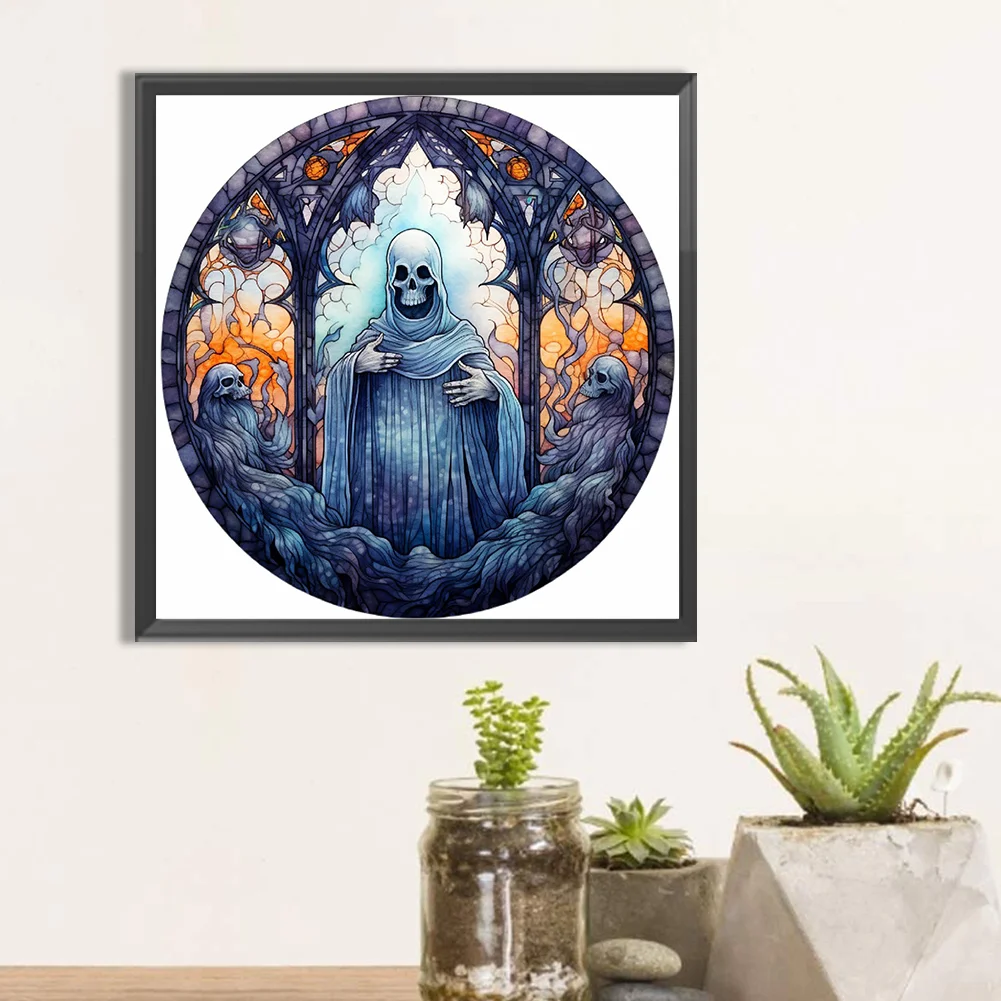 Full Round Diamond Painting 30*30cm - Scary Halloween