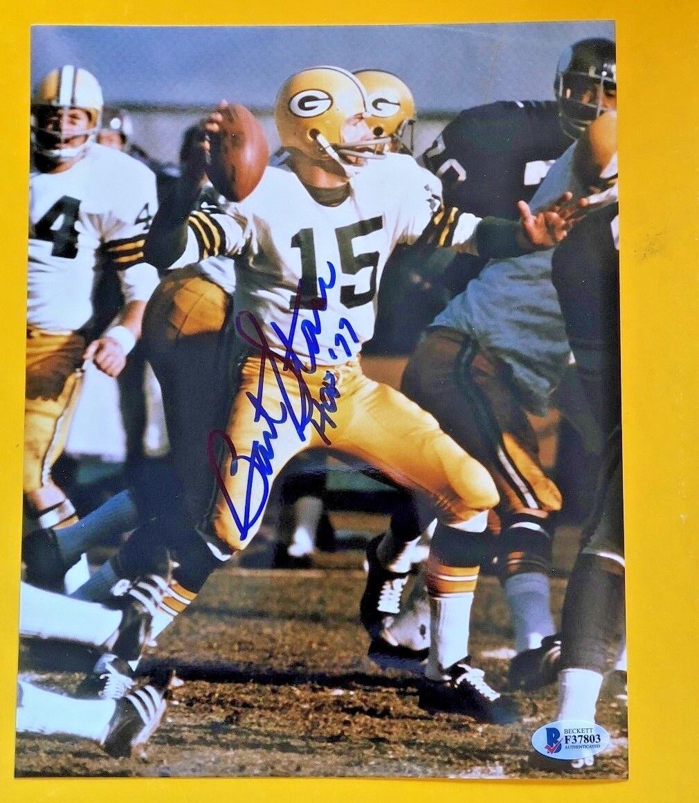 BART STARR SIGNED 8X10 GREEN BAY PACKERS Photo Poster painting W/HOF77 BECKETT CERTIFIED