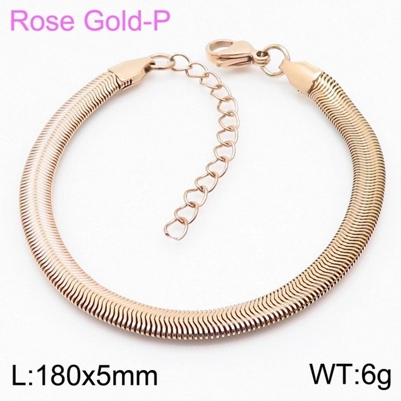 Streetwear Solid Color Titanium Steel 18K Gold Plated Plating Chain Necklace