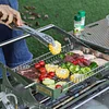 360&deg; reversible and adjustable temperature thickened stainless steel barbecue grill outdoor courtyard BBQ oven