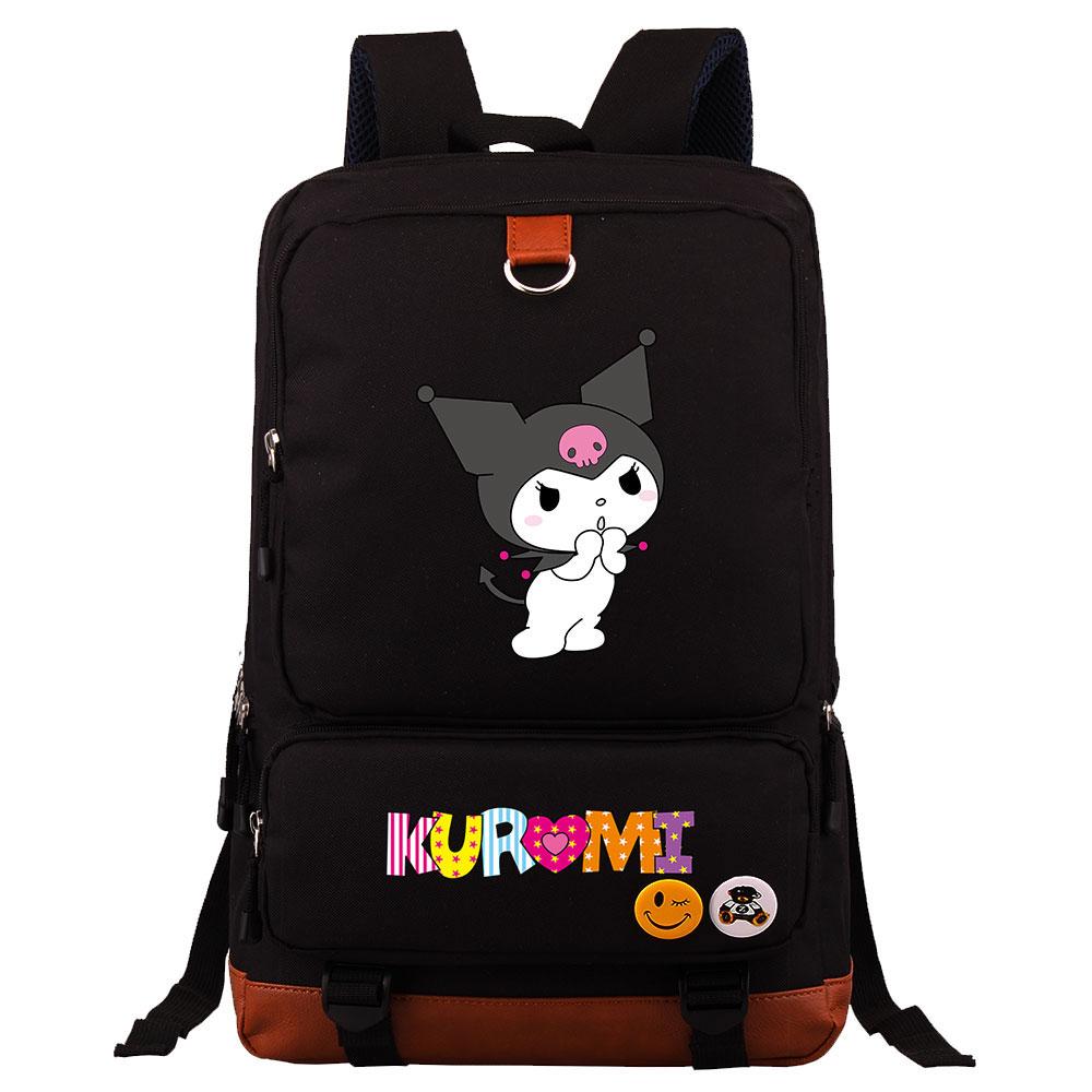 Mayoulove Kuromi Backpack Lightweight Durable Design for School or Outdoor Activities-Mayoulove