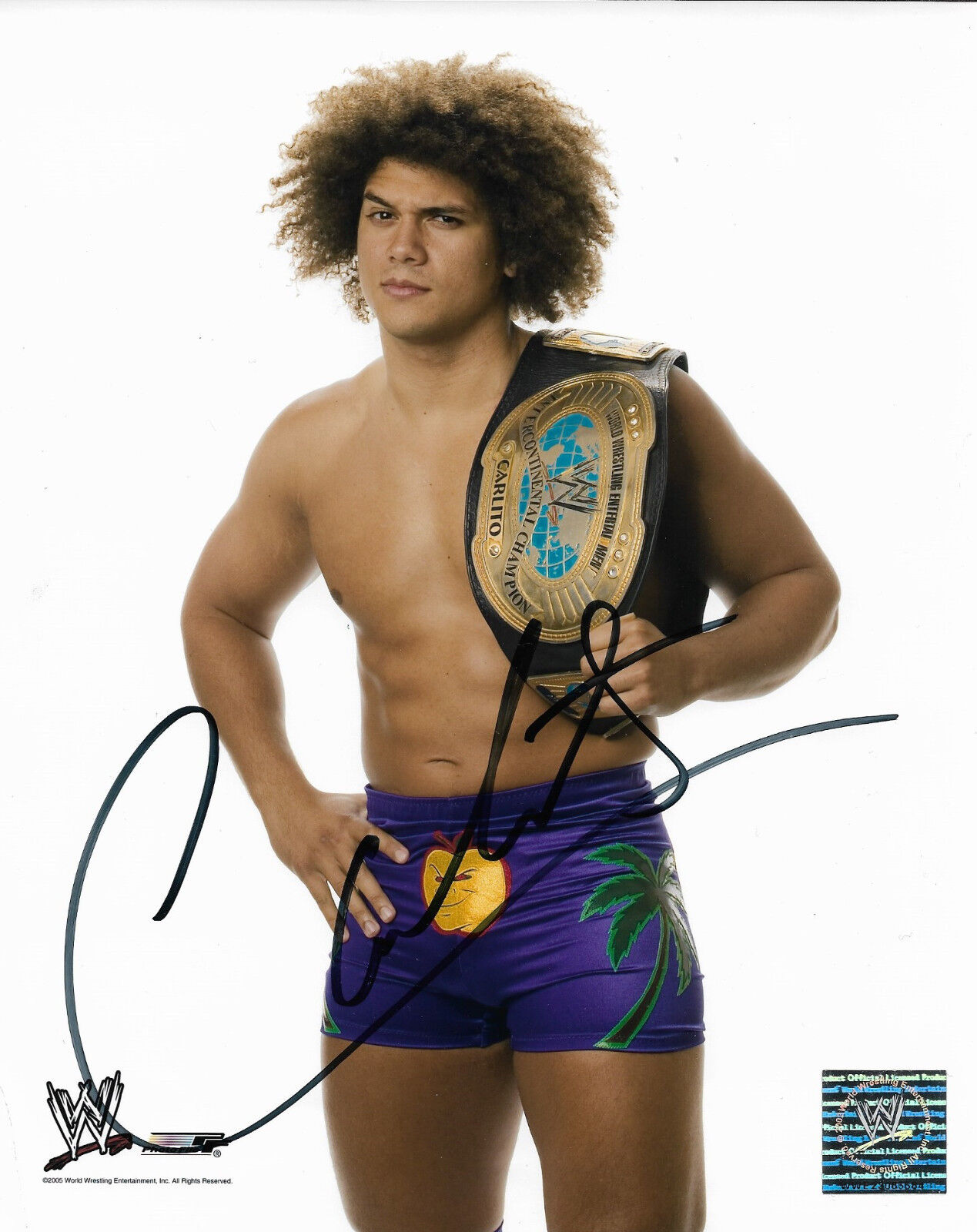 WWE CARLITO HAND SIGNED AUTOGRAPHED 8X10 Photo Poster paintingFILE Photo Poster painting WITH COA C1