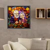 Diamond Painting-DIY Full Round Drill Stained Glass Elderly Couples(40*40 CM)