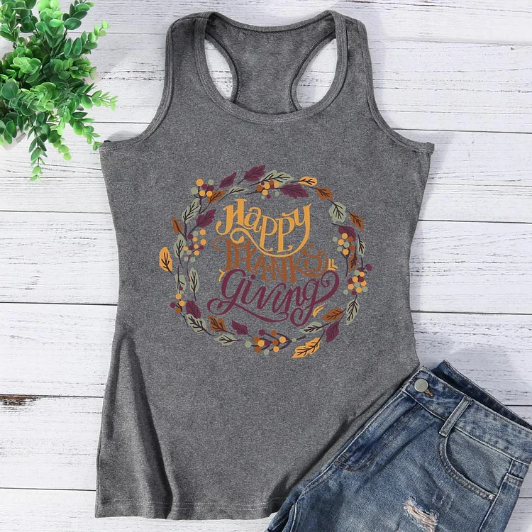 Happy Thanks Giving Day Vest Top-Annaletters