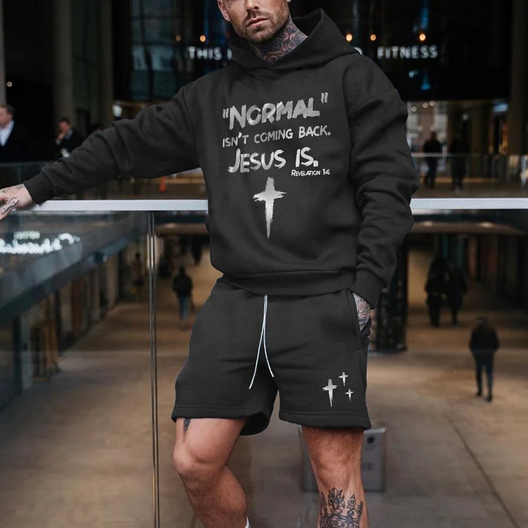 Broswear 'Normal' Isn'T Coming Back ,Jesus Is Revekaticn 14 Print Tracksuit Two Piece Co-Ord