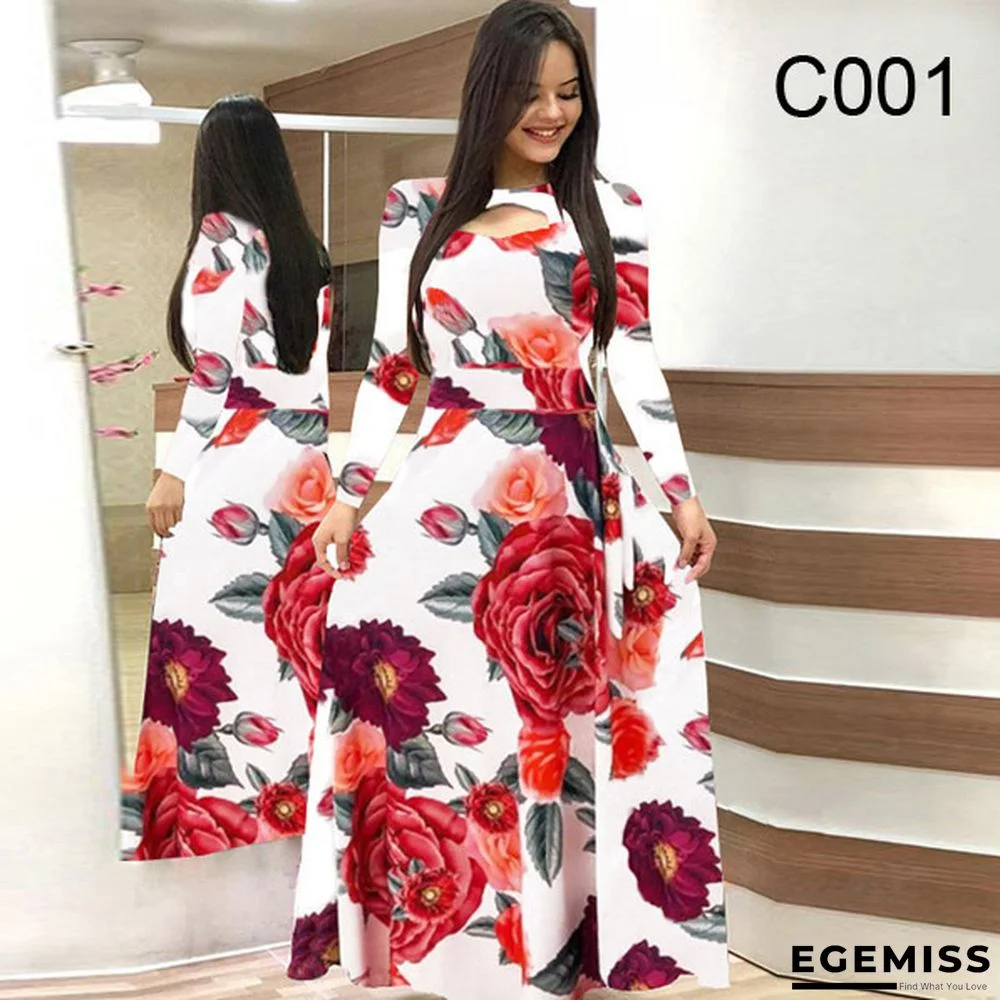 Color Blocking Flower Hip Wrap Dress Short Sleeved Dress Black Dresses | EGEMISS